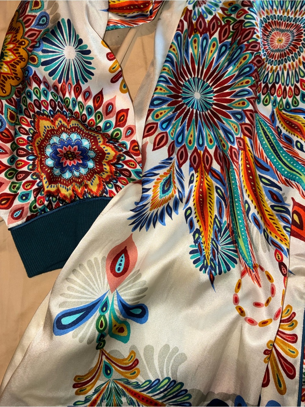 NWT JOHNNY WAS Harmony Kimono Reversible Zaria Dress Cover up size M pockets - Picture 9 of 13